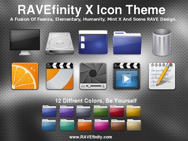 Instale os ícones Ravefinity-X no Ubuntu