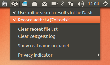 Dicas de coisas para fazer depois de instalar o Ubuntu 13.04 parte 3 - Modificando as configurações de privacidade e desativando a "Shopping Lens" 3 privacy-indicator