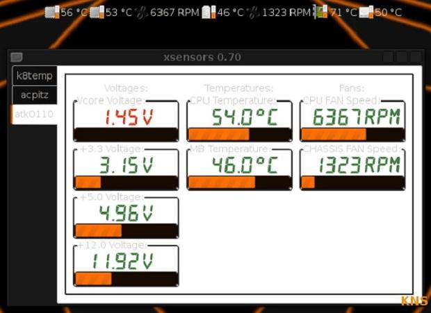 Monitorando a temperatura das CPU com XSensors no Ubuntu