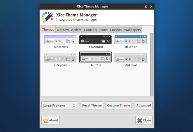 Xfce Theme Manager: um aplicativo simples para mudar qualquer tema Xfce