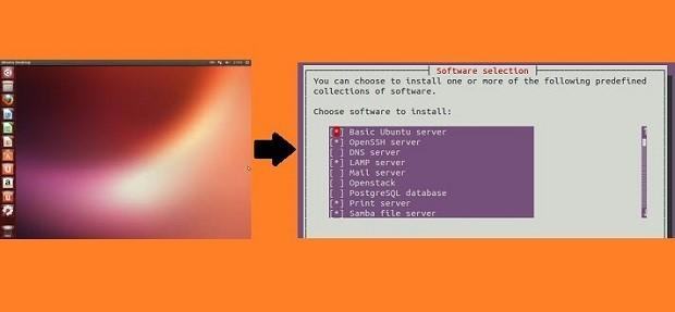 Como converter uma instalação do Ubuntu desktop para server