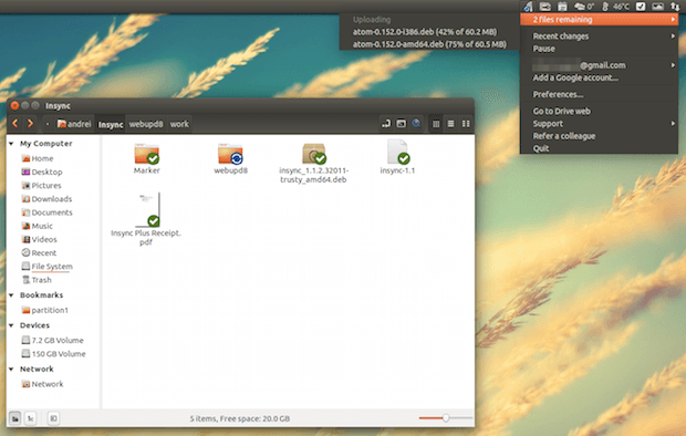 Instale e experimente o cliente Google Drive Insync no Linux