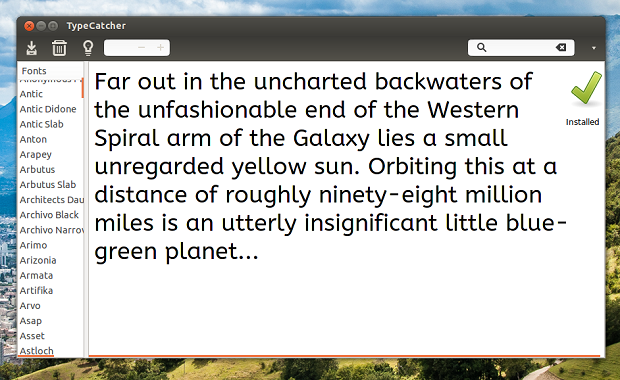 Como instalar fontes Web do Google no Ubuntu com TypeCatcher