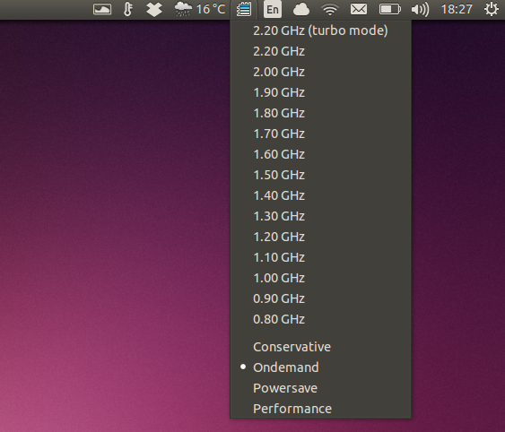 Dicas de coisas para fazer depois da instalação do Ubuntu 13.10 - Instale applets extras 4 indicator-cpufreq