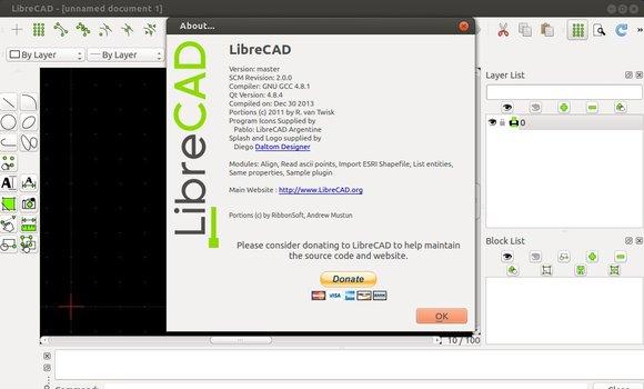 aplicativo de CAD LibreCAD-2.0-ubuntu