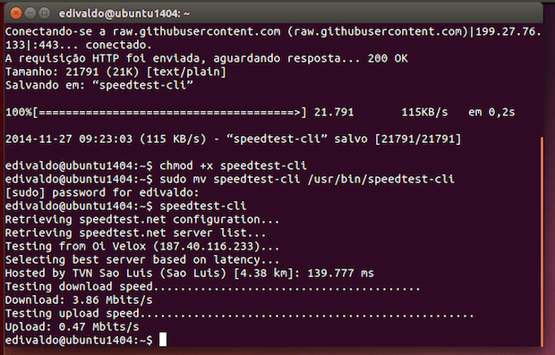 Como verificar a velocidade da internet via Terminal no Linux