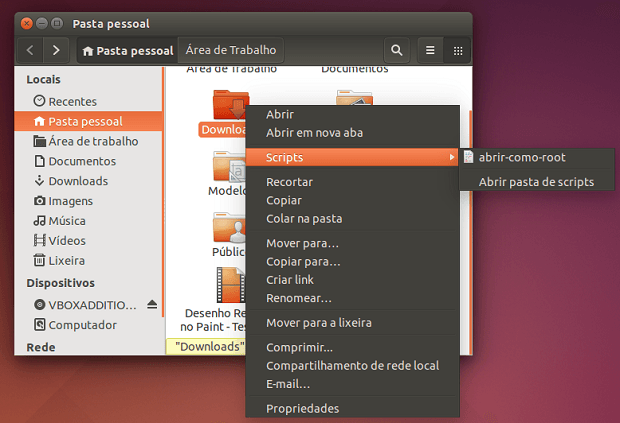 Como adicionar a opção "Abrir como administrador" no menu de contexto do Nautilus no Ubuntu