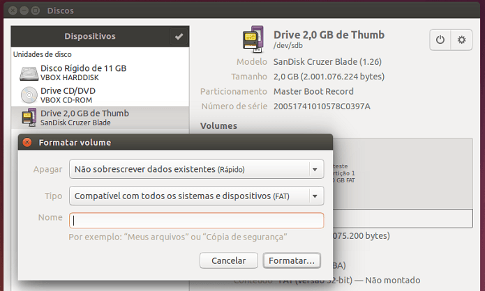 Como formatar um pen drive no Ubuntu de forma segura