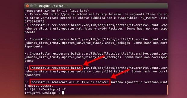Como corrigir erros na atualização de repositório do Ubuntu