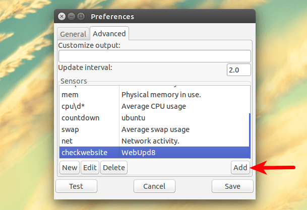 Sysmonitor Indicator no Ubuntu