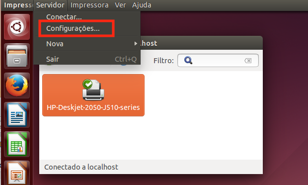 compartilhar uma impressora no Ubuntu