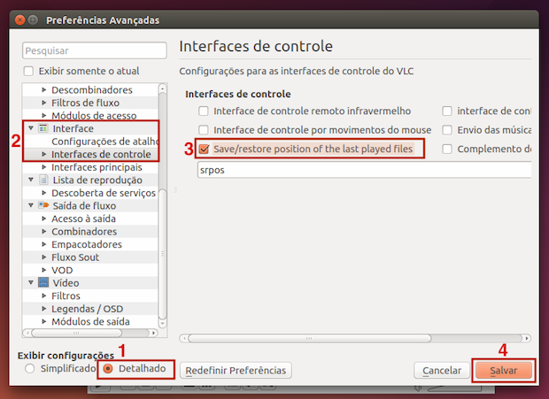 Faça o VLC automaticamente salvar/restaurar a posição de reprodução com o Srpos Plugin