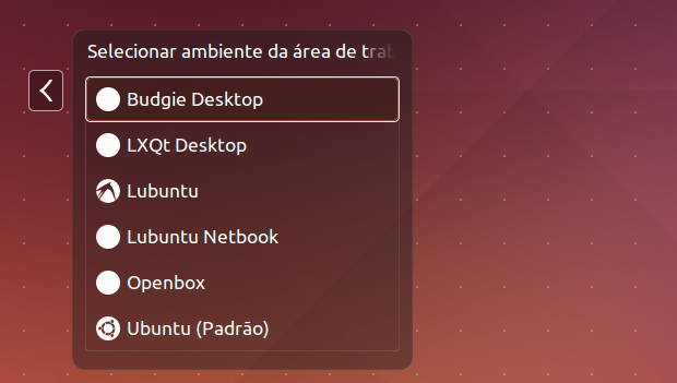 Não quero usar Unity prefiro Budgie no Ubuntu