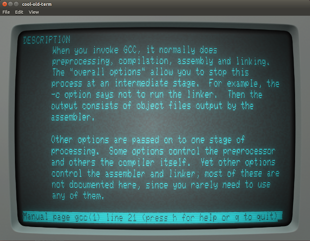 Cool Retro Term, a Cathode (CRT) Terminal for Linux : r/linux