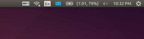 Como mostrar o percentual de uso e o tempo restante da bateria no painel do Ubuntu