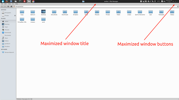 Como colocar o título e os botões da janela maximizada no painel do Xfce