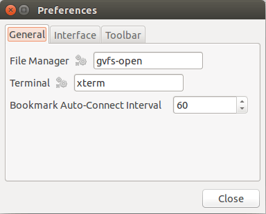 Gigolo - Interface para gerenciar conexões com sistemas de arquivos remotos usando GIO/gvfs