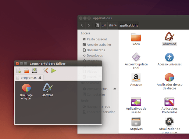 Como criar grupos personalizados no lançador do Unity