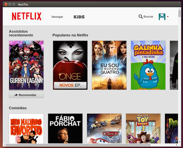 Netflix como um app no Linux