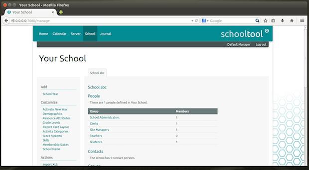 Ferramenta para gerenciar escolas: Instale SchoolTool