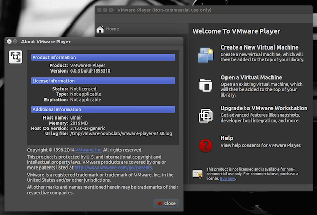 VMware Player 6.x no Linux