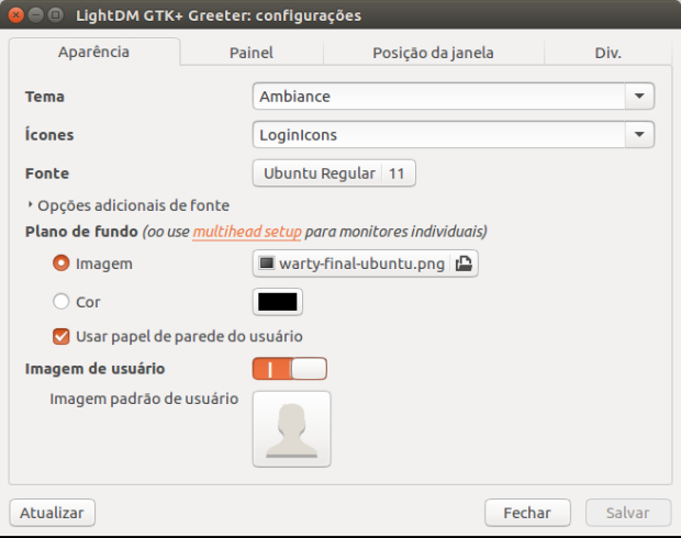 Configure a tela de login com o LightDM GTK+ Greeter Settings
