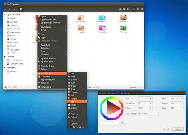 Como instalar o Folder Color no Ubuntu, Linux Mint e derivados