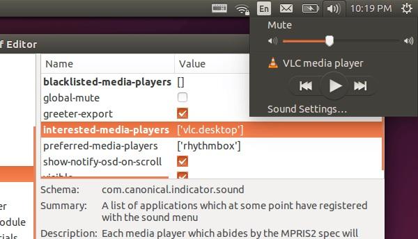 Como remover reprodutores de mídia do menu de som do Ubuntu