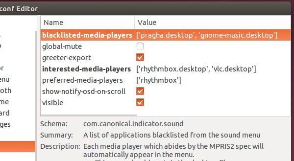 Como remover reprodutores de mídia do menu de som do Ubuntu