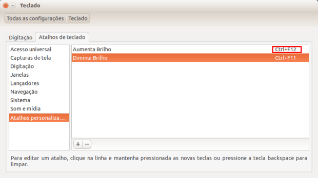 brilho da tela