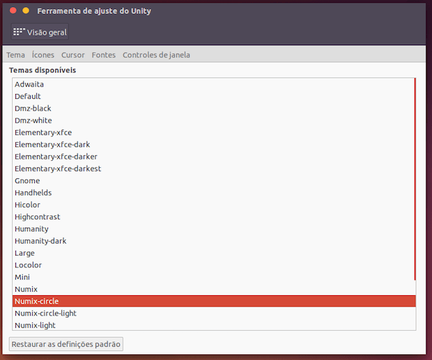 Combinando o tema Royal-Gtk com os ícones Numix