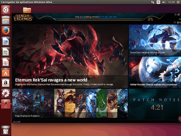 Como instalar o jogo League Of Legends usando o PlayOnLinux