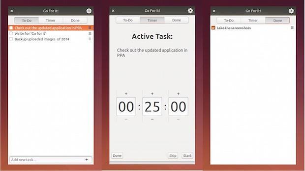 Lista de coisas para fazer: Instale Go For It um To-Do List com timer