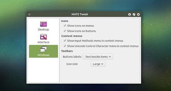 MATE Tweak in Ubuntu MATE