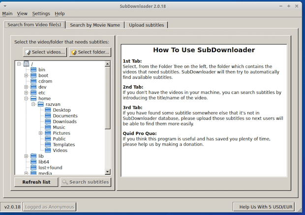 Como instalar o SubDownloader no Ubuntu para baixar legendas