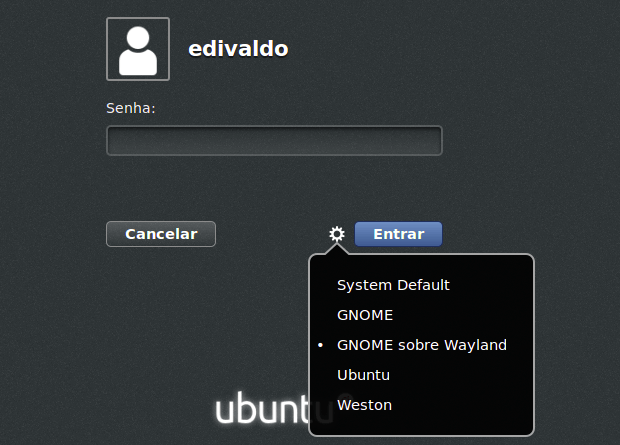 Wayland no Ubuntu