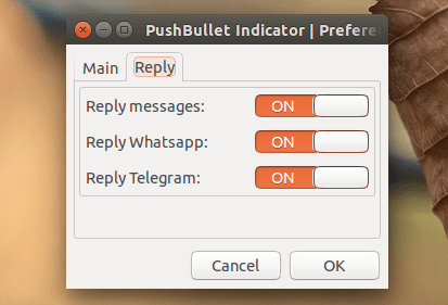 Pushbullet Indicator - responder WhatsApp, SMS e Telegram no desktop