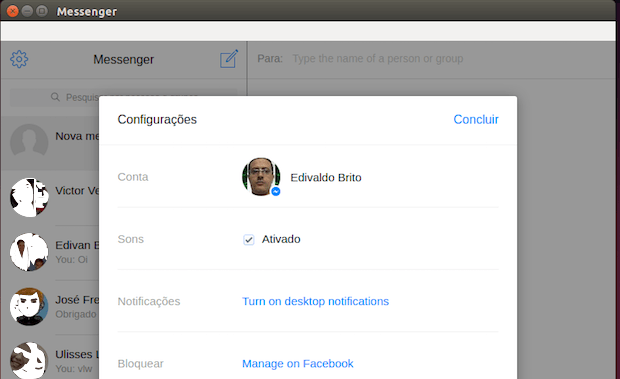 Como instalar um Facebook Messenger no Ubuntu com o Messenger for Desktop