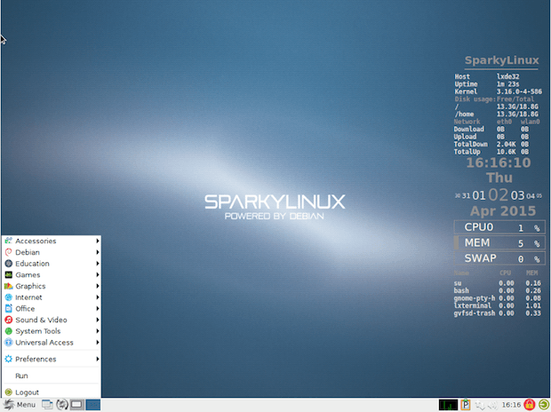 SparkyLinux 4.4 já está disponível para download