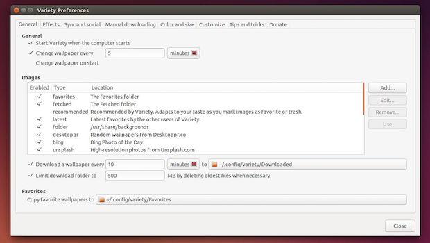 Instale a versão mais recente do trocador de papel de parede Variety no Ubuntu