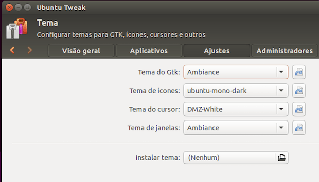 Como mudar o tema e conjunto de ícones padrão do Ubuntu