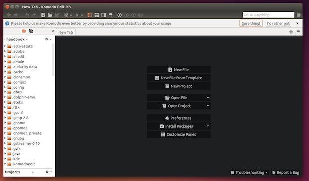 Como instalar a IDE Komodo Edit no Ubuntu