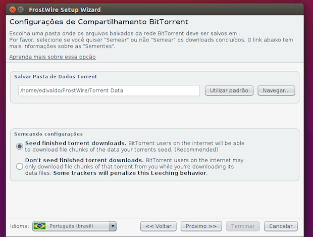Como instalar o cliente torrent FrostWire no Ubuntu, Debian, Fedora e derivados