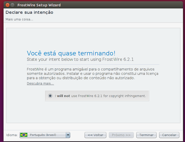 Como instalar o cliente torrent FrostWire no Ubuntu, Debian, Fedora e derivados