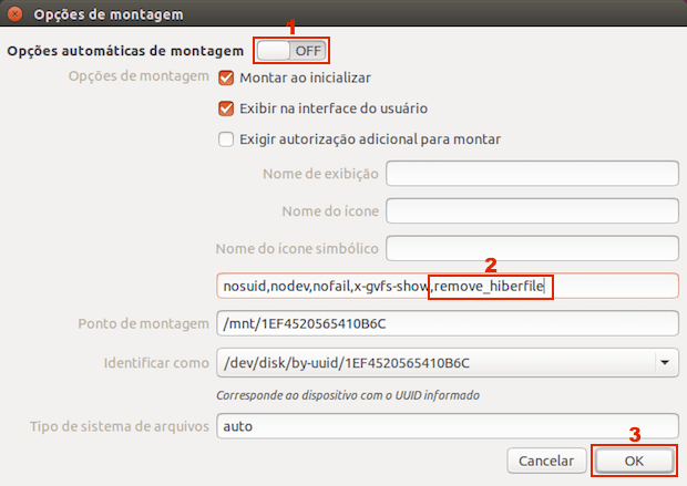 Como fazer para montar uma partição do Windows 10 no Ubuntu sem erros