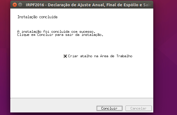 Como instalar o programa IRPF 2016 no Linux