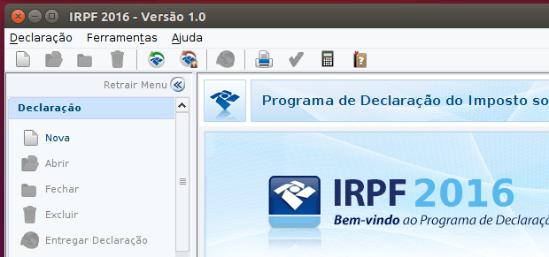 Como instalar o programa IRPF 2016 no Linux