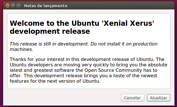 Como atualizar para o Ubuntu 16.04 na versão desktop