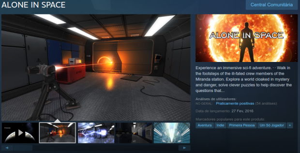 Experimente o jogo Alone In Space no Linux via Steam