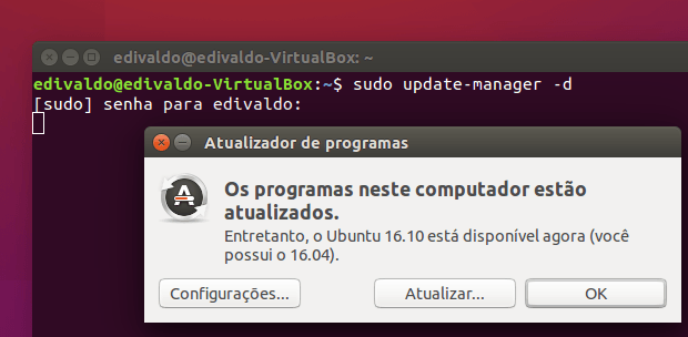 Como atualizar para o Ubuntu 16.10 na versão desktop